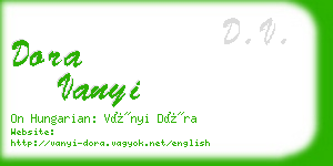 dora vanyi business card